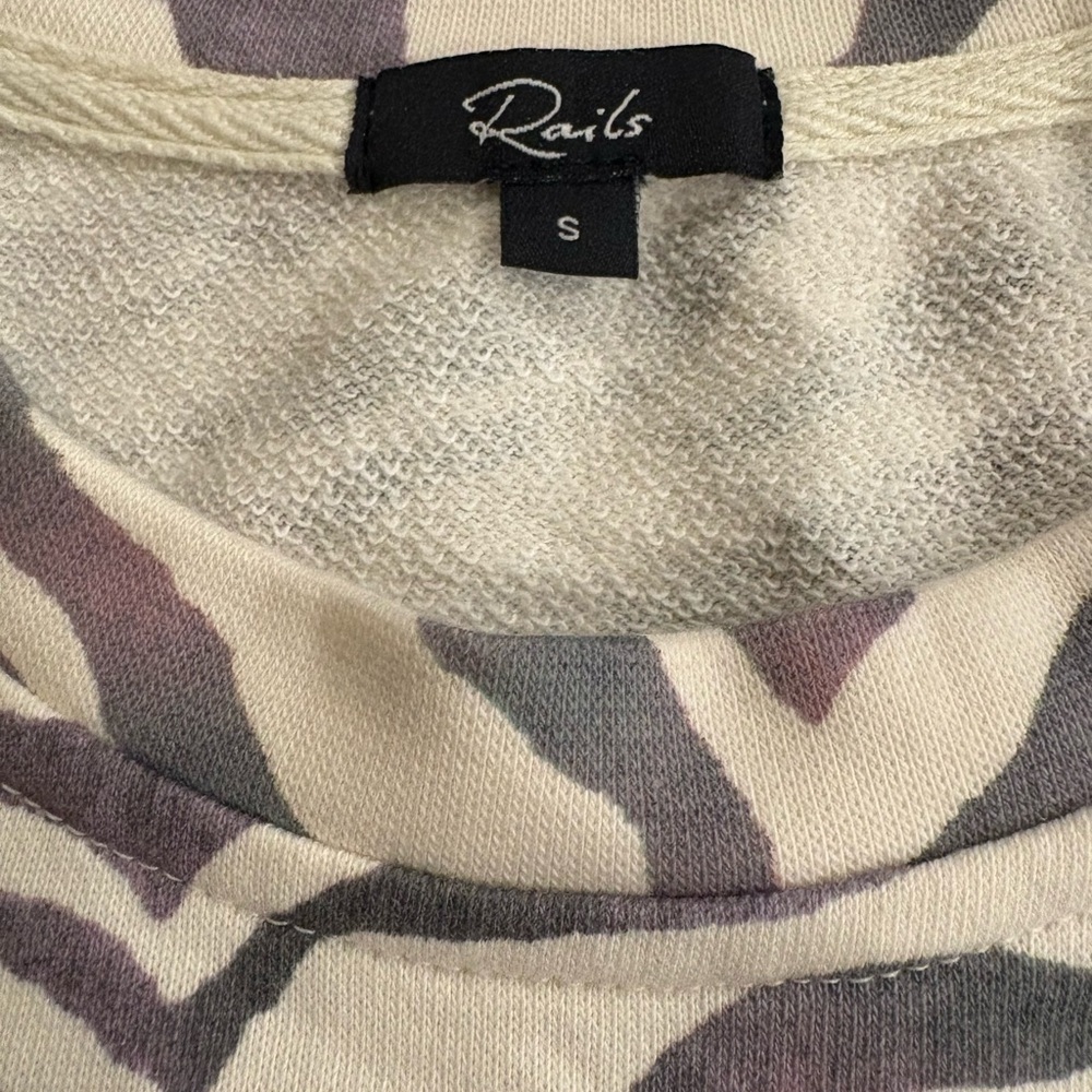 Rails Marlo Ivory Gradient Tiger Stripe Crop Terr… - image 3